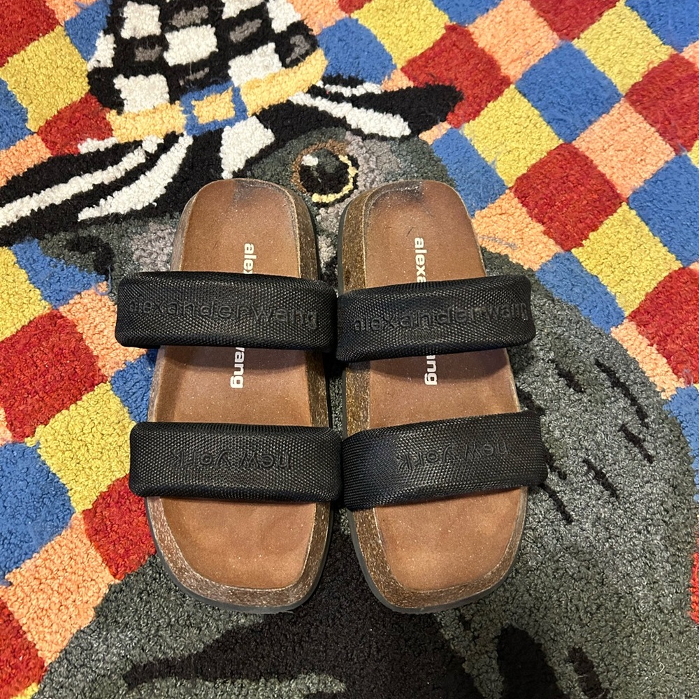 Alexander Wang Black Slide Sandals